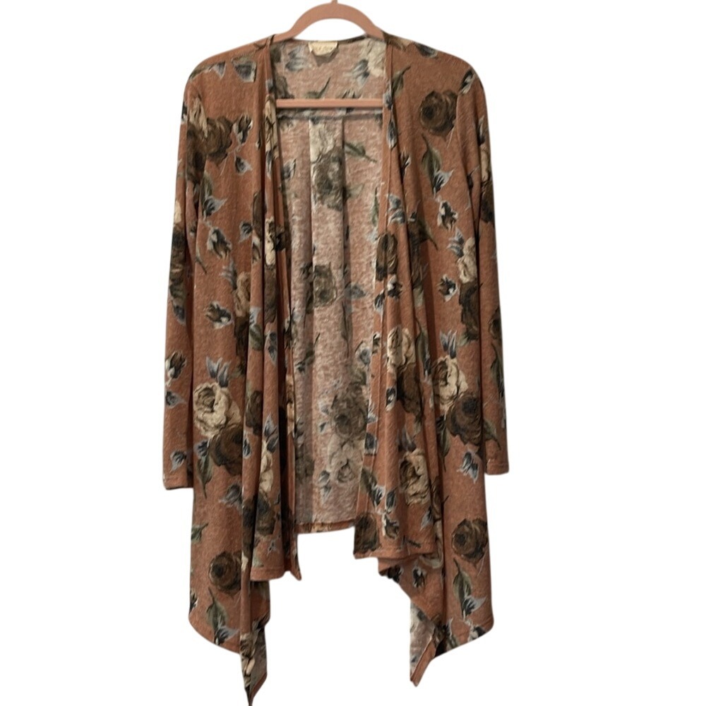 143 Story by Line Up Floral‎ Lightweight Open Cardigan Sweater S